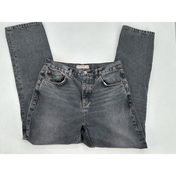 Topshop Editor Gray Denim Women's Jeans Button Fly W20 L29 - Picture 2 of 12